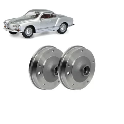 PAR TAMBOR DE FREIO DIANTEIRO VOLKSWGEN VW FUSCA E KARMANN GHIA 1959 ATÉ 1974 - MDS FREIOS T02