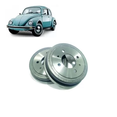 PAR TAMBOR DE FREIO TRASEIRO VOLKSWGEN VW FUSCA 1961 EM DIANTE - MDS FREIOS T04