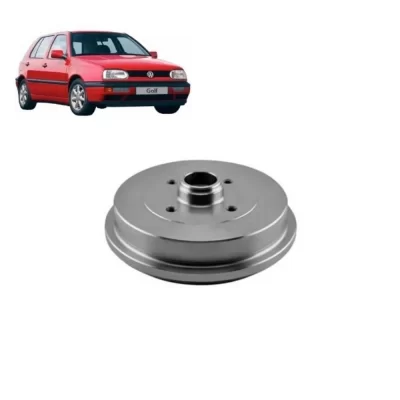 PAR TAMBOR DE FREIO TRASEIRO VOLKSWGEN VW GOL, GOLF, SAVEIRO E VOYAGE 1988 EM DIANTE - HIPPER FREIOS HF08