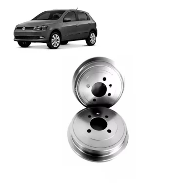 PAR TAMBOR DE FREIO TRASEIRO VOLKSWGEN VW GOL, POLO, UP E VOYAGE 1995 EM DIANTE - MDS FREIOS T31B