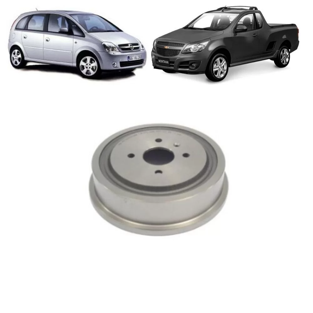 PAR TAMBOR DE FREIO TRASEIRO GENERAL MOTORS GM ASTRA, CORSA, MONTANA E VECTRA 1997 EM DIANTE - MDS FREIOS T49