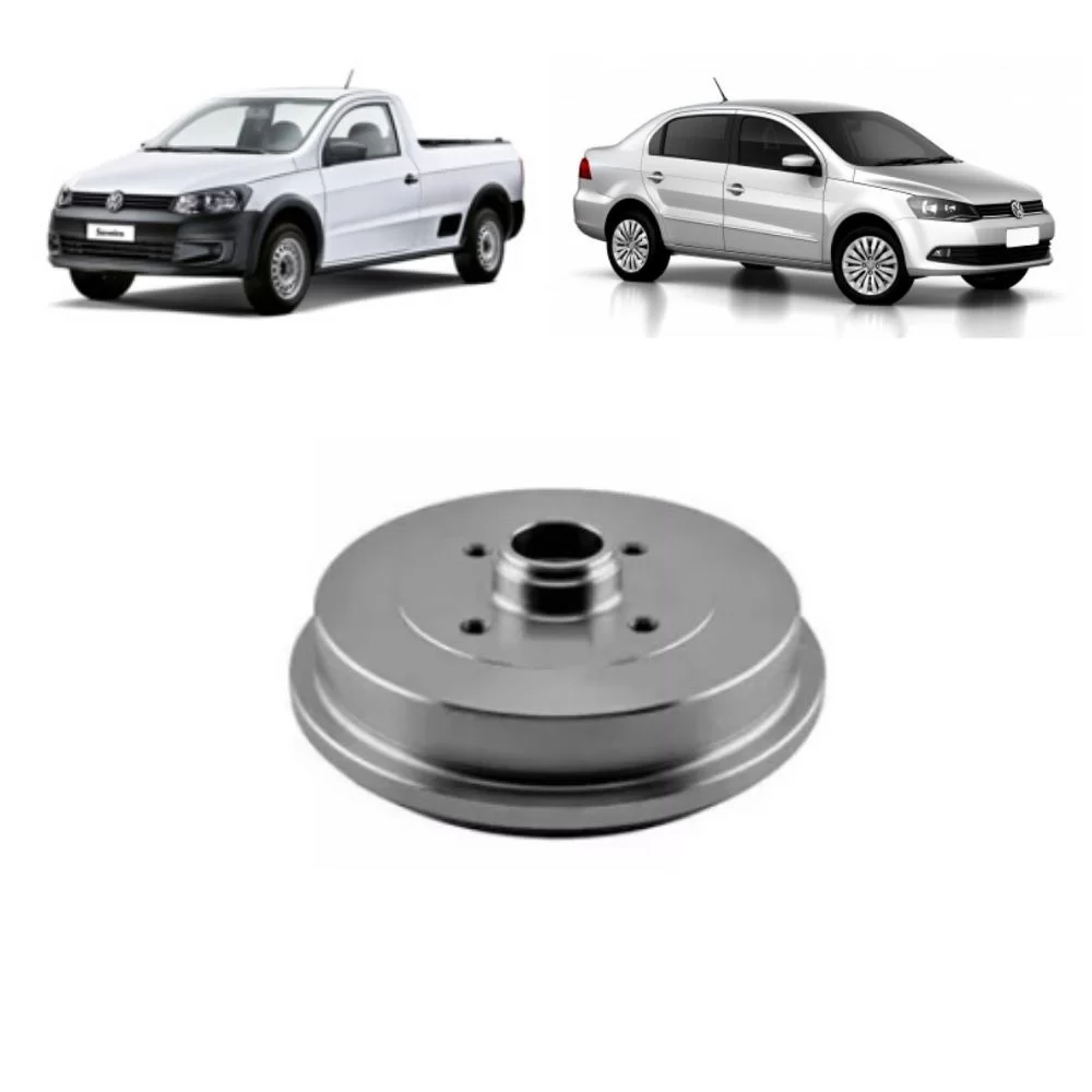 PAR TAMBOR DE FREIO TRASEIRO FORD ROYALE E VERSAILLES E VOLKSWAGEN VW GOL, GOLF, SAVEIRO E VOYAGE 1986 EM DIANTE - HIPPER FREIOS HF64