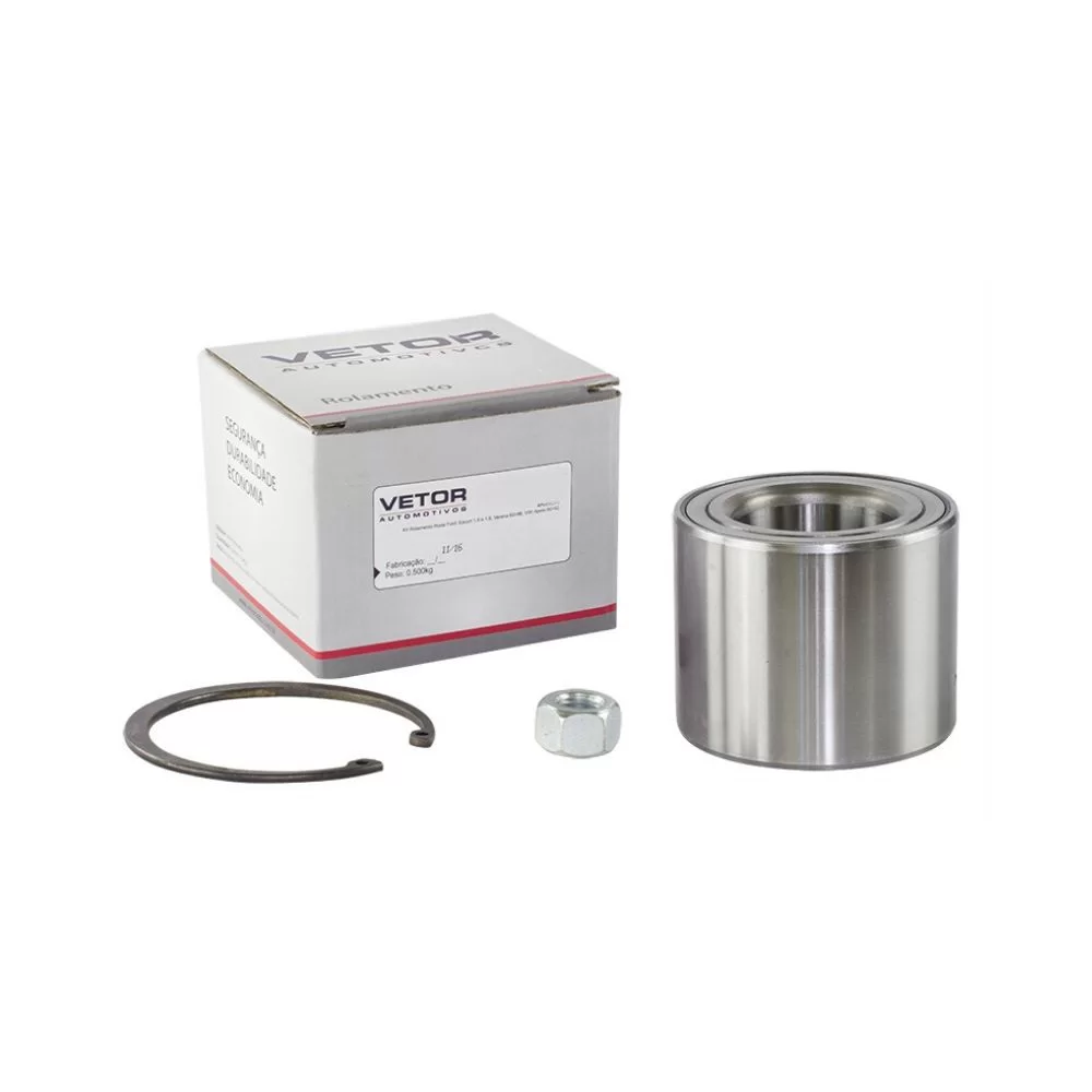 KIT ROLAMENTO DE RODA DIANTEIRA FORD COURIER, ESCORT, FIESTA, KA E VERONA E VOLKSWAGEN VW LOGUS E POINTER 1993 EM DIANTE - VETOR VK0029DF