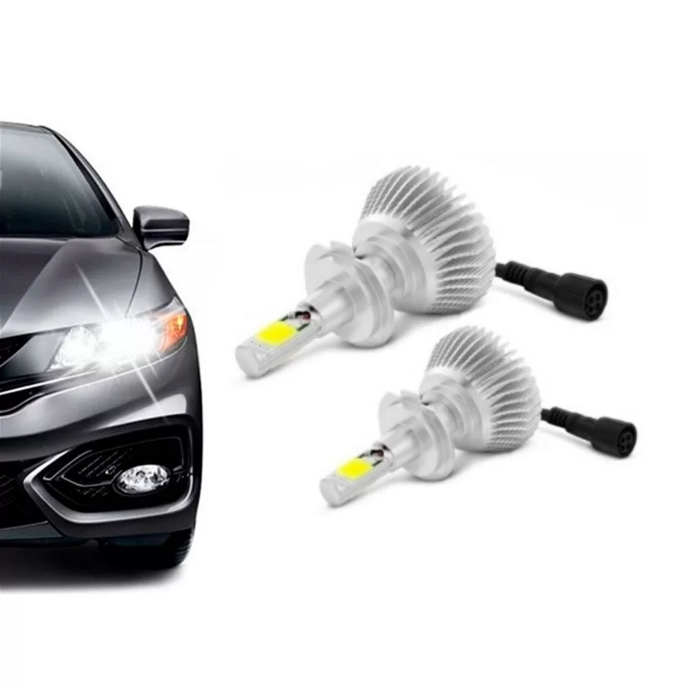 KIT LAMPADA H4 SUPER LED 2D 6000K 6400LM - VELOX - 800112