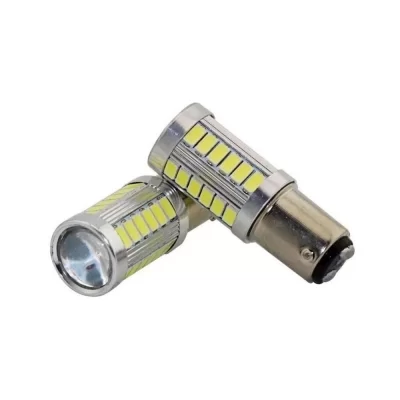LAMPADA LED BRANCA 1034 E 1156 TORRE 33 LEDs APLICAÇÃO LANTERNA E FREIO 2 POLOS - VELOX - 133602