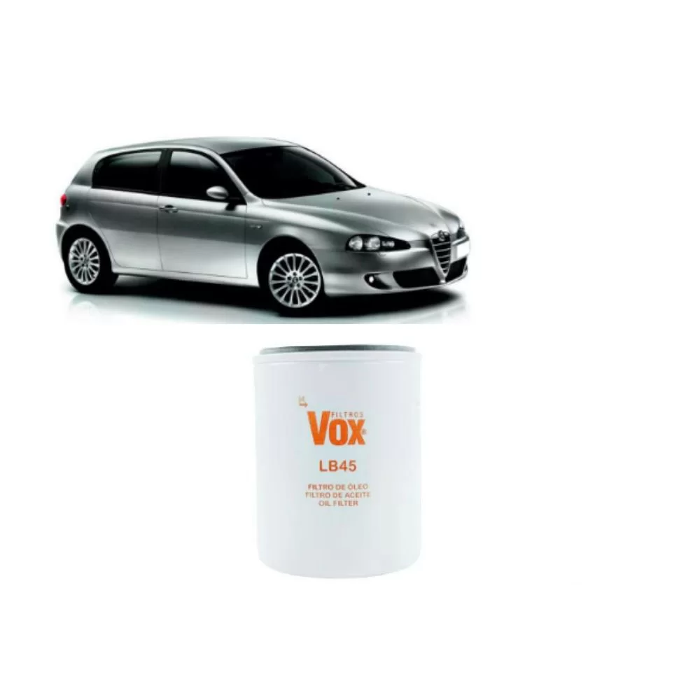 FILTRO DE ÓLEO LUBRIFICANTE FIAT PALIO, SIENA, STRADA, FIORINO, MAREA, BRAVA, DOBLO, TIPO E ALFA ROMEO DE 1993 EM DIANTE - VOX- LB45