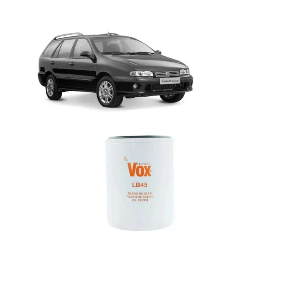 FILTRO DE ÓLEO LUBRIFICANTE FIAT PALIO, SIENA, STRADA, FIORINO, MAREA, BRAVA, DOBLO, TIPO E ALFA ROMEO DE 1993 EM DIANTE - VOX- LB45