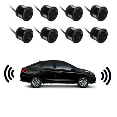 SENSOR DE ESTACIONAMENTO PRETO UNIVERSAL 8 PONTOS COM TELA LCD 18,5MM - TIGER TG1307001