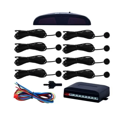 SENSOR DE ESTACIONAMENTO PRETO UNIVERSAL 8 PONTOS COM TELA LCD 18,5MM - TIGER TG1307001
