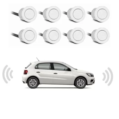 SENSOR DE ESTACIONAMENTO BRANCO UNIVERSAL 8 PONTOS COM TELA LCD 18,5MM - TIGER TG1307003