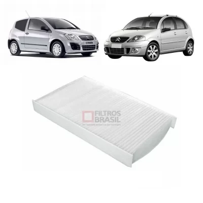 FILTRO DE AR CONDICIONADO CITROEN AIRCROSS, C3, C4 E DS4 E PEUGEOT 307, 308, 408, 508, VOLVO SÉRIE FH, FM E FMX 2001 EM DIANTE - FILTROS BRASIL FB602