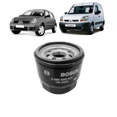 FILTRO DE ÓLEO LUBRIFICANTE ASIA MOTORS, HAFEI, HONDA, KIA, MAZDA, RENAULT E SUBARU 1989 EM DIANTE - BOSCH 0986B00023