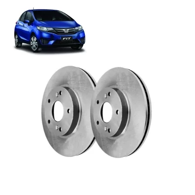 PAR DISCO DE FREIO DIANTEIRO HONDA CIVIC, CRV E FIT 2000 EM DIANTE - MDS FREIOS D087D
