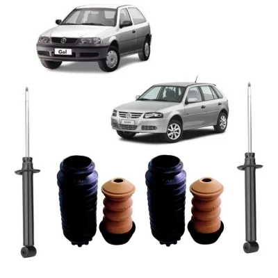 PAR DE AMORTECEDOR E KIT COM CANECA TRASEIRO VOLKSWAGEN VW GOL G2 G3 G4 1995 ATÉ 2012 - NAKATA E VIPPEL