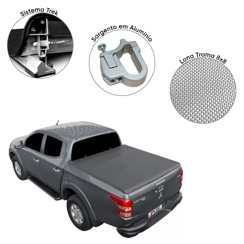 CAPOTA MARÍTIMA FLASH FORCE MITSUBISHI L200 TRITON SPORT 2017 EM DIANTE - FLASH COVER FF202