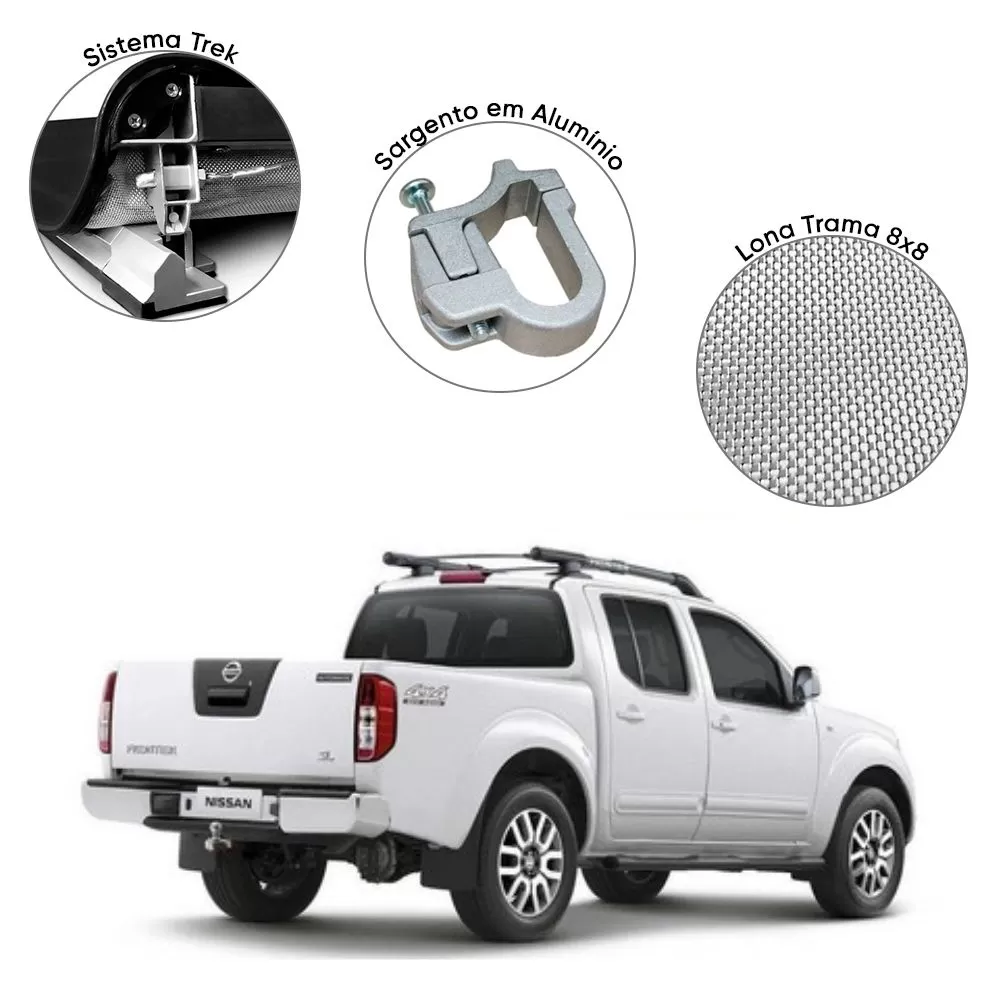 CAPOTA MARÍTIMA FLASH FORCE NISSAN FRONTIER SEL D40 DE 2009 EM DIANTE CABINE DUPLA - FLASH COVER FF123