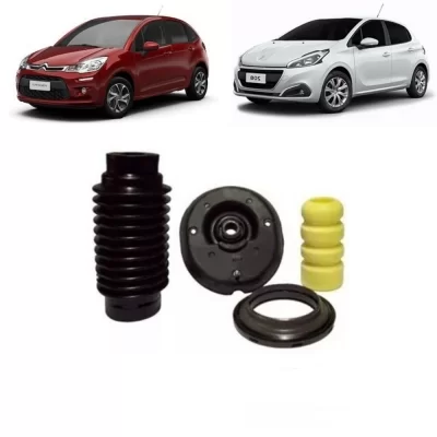 KIT COMPLETO DO AMORTECEDOR DIANTEIRO CITROEN C3 DE 2002 ATÉ 2012 COM ROLAMENTO - VIPPEL VP63571
