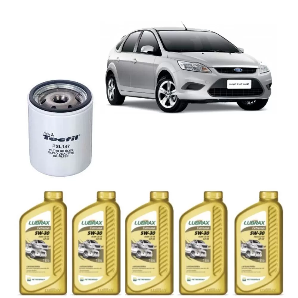 KIT PARA TROCA DE ÓLEO FORD FOCUS 2.0L 16V DE 2009 ATÉ 2013 - TECFIL E LUBRAX
