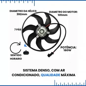 MOTOR VENTILADOR RADIADOR VW GOL GV C/AR