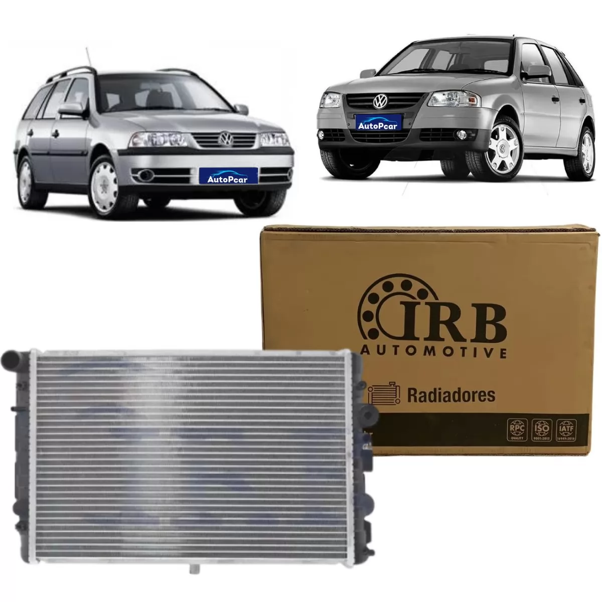 RADIADOR ALUMINIO VW GOL/PARATI/SAVEIRO 1.0/1.6/1.8/2.0 95/08 C/AR