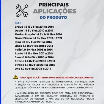 SONDA LAMBDA FIAT PRE/POS BRAVO/DOBLO/FIORINO/IDEA/LINEA/PALIO/PUNTO/SIENA/STRADA/UNO FLEX