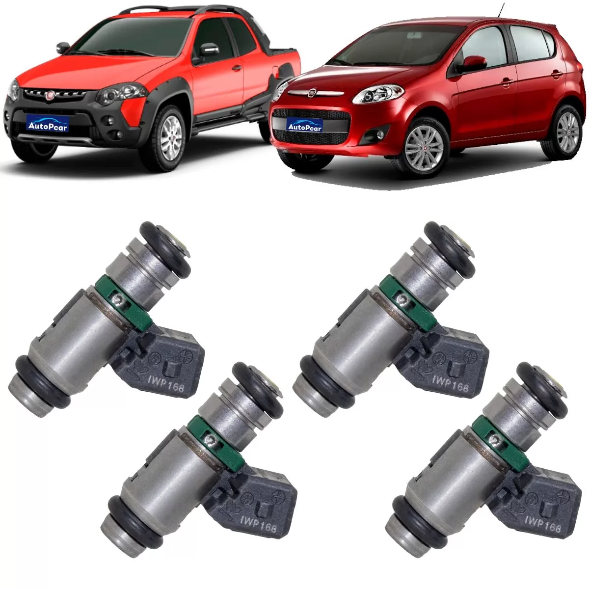 4 Bico Injetor Palio Strada 1.8 Flex MPI 2008/...  Iwp168