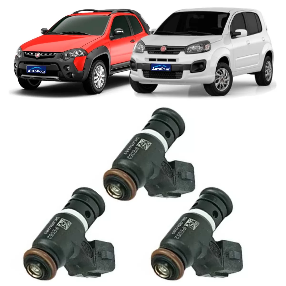 Kit 3 Bicos Injetores Argo Cronos Mobi 3 Cilindros Ipe 052
