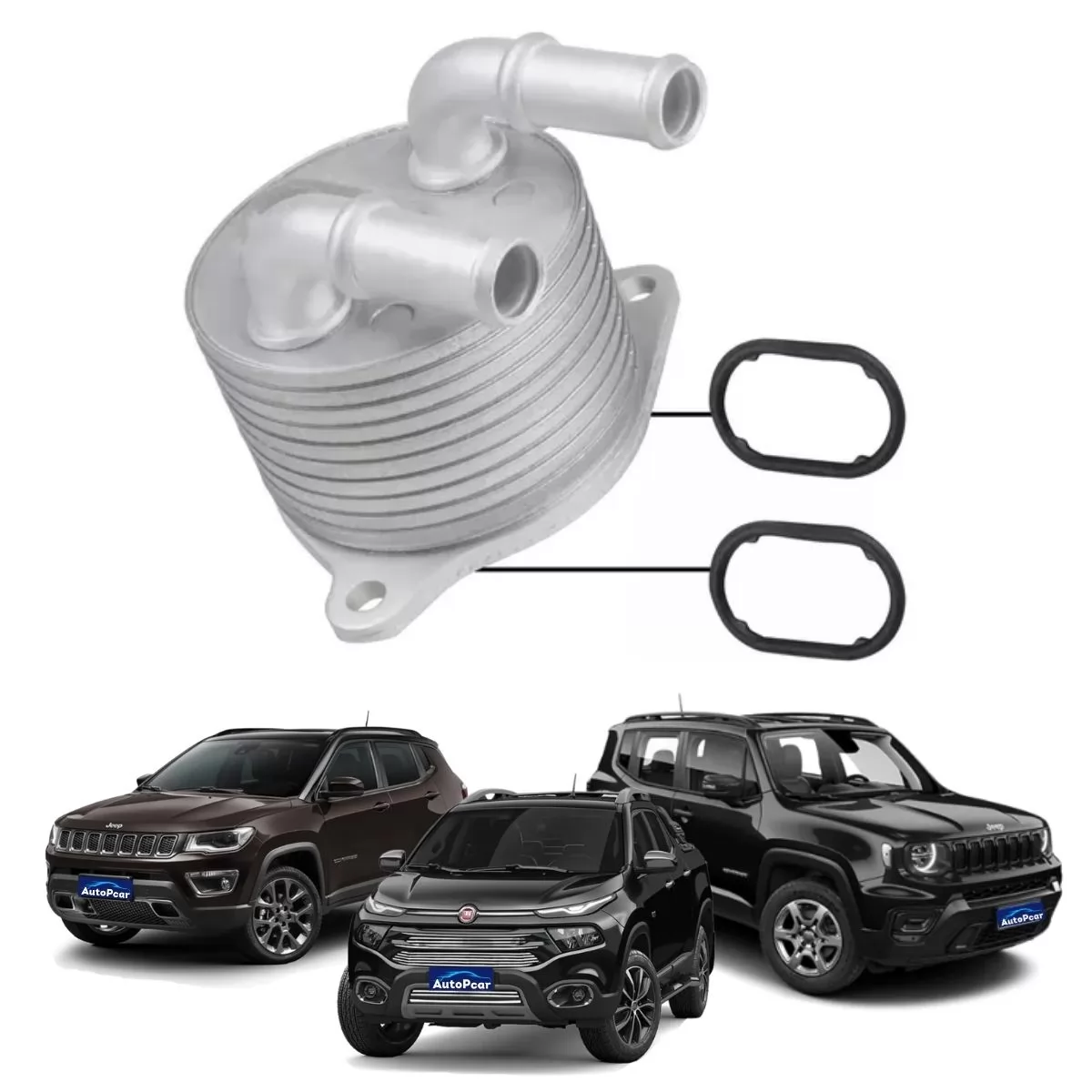 RESFRIADOR DE OLEO RADIADOR FIAT/JEEP ARGO/COMPASS/CRONOS/TORO/RENEGADE 15/... FLEX  TROCADOR DE CALOR