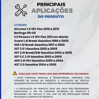 SONDA LAMBDA CITROEN/PEUGEOT PRE BERLINGO/C2/C3/C5/C6/XSARA/206/306/307/406/407/607  FLEX/GASOLINA