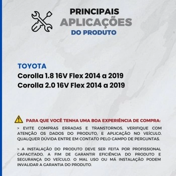 Kit Palheta Toyota Corolla 2015 a 2023 AF26+AF16