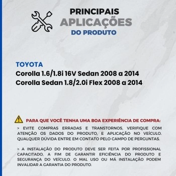 Kit Palheta Toyota Corolla 2015 em diante AF26+AF16