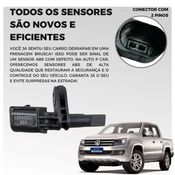 SENSOR DO ABS VW/AUDI RODA DIANT LD AMAROK/JETTA/TIGUAN/PASSAT/A3/Q7/TT/RS3