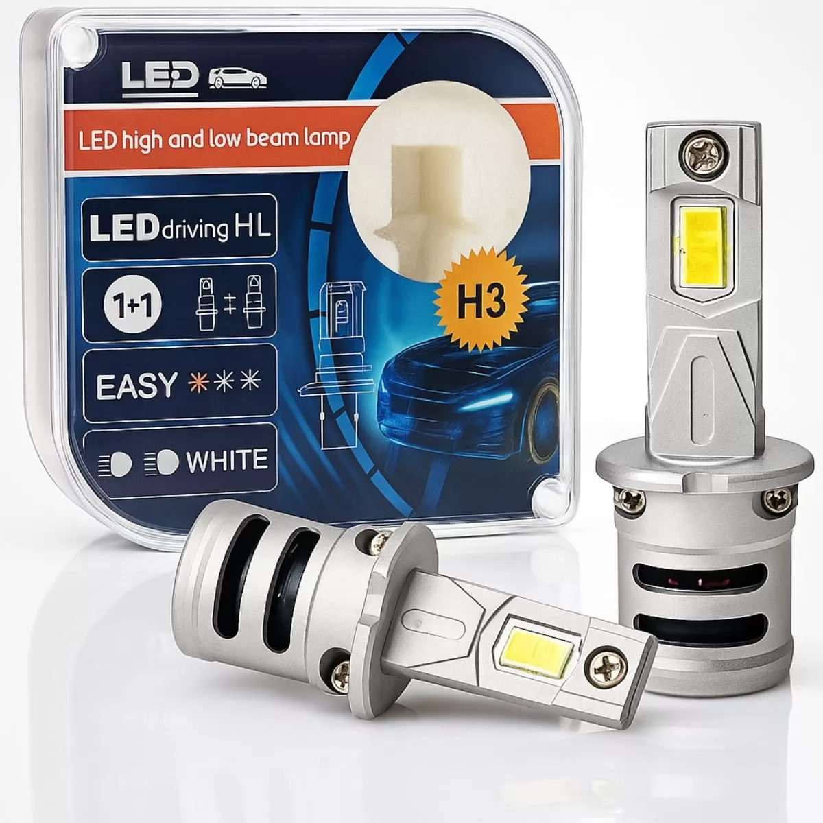 LAMPADA H-3 MINI LED HEADLIGHT 55W 12V 6500K 24000LM