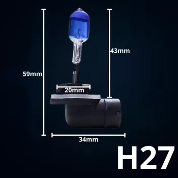 Kit 10 Lâmpadas Super Branca H27 8500k Farol Carro 12v 55w