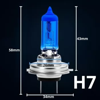 Kit 10 Lâmpadas Super Branca H7 8500k Farol Carro 12v 55w