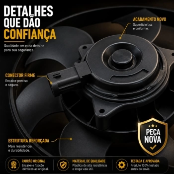 MOTOR VENTILADOR RADIADOR RENAULT LOGAN II/SANDERO II 1.0 1.6 13/19 DUSTER 1.6/2.0 16V 16/ C/SUPORTE