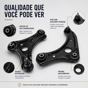 PAR Bandeja Nissan March Versa 1.0/1.6 2011 a 2020 Dianteira