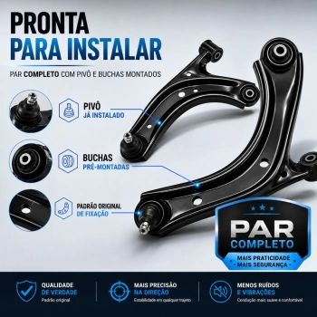 Par Bandeja Balança Inferior Dianteira Kwid 2018 2019 A 2024