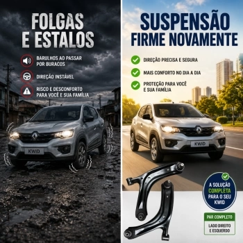 Par Bandeja Balança Inferior Dianteira Kwid 2018 2019 A 2024