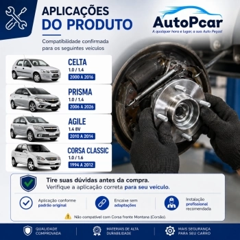Kit Rolamento Roda Traseiro Celta Corsa Classic Wind Prisma