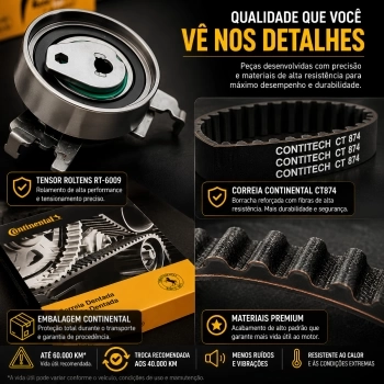 Kit Correia Dentada Tensor Onix Prisma 1.0 Cobalt Spin 1.8