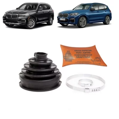 KIT COIFA HOMOCINÉTICA Lado Roda BMW X3 E X5 SERIE 3 DE 1999 ATÉ 2005 COM GRAXA DE BISSULFETO - VP76469
